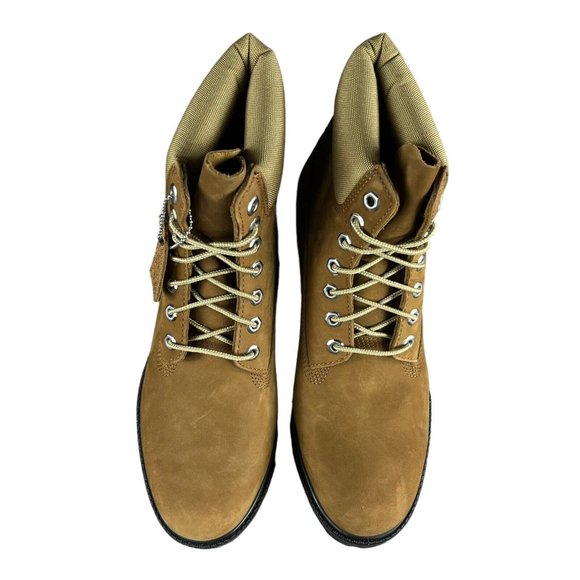 Timberland Men's 6" Premium Medium Brown Olive Waterproof Boots Size 10.5 M - Picture 7 of 9